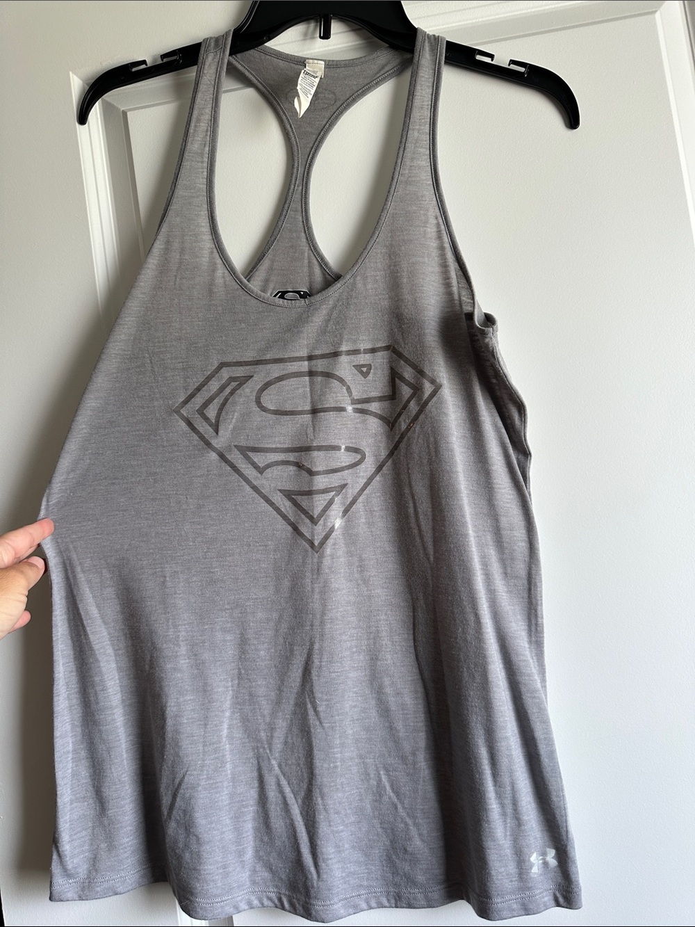 UA women’s medium gray Superman tank